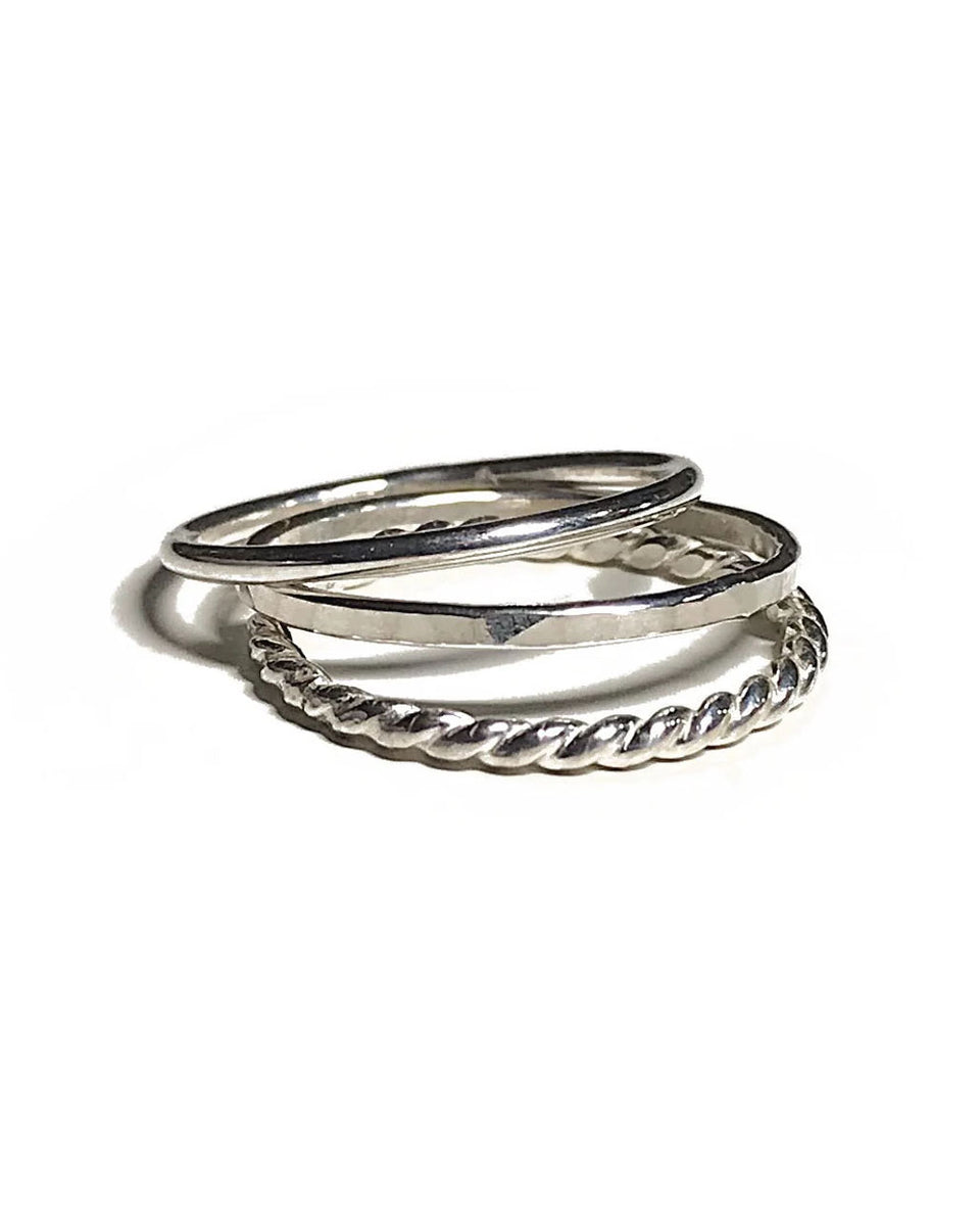 Mystery Stacking Ring  Recycled Sterling Silver – Lackadazee