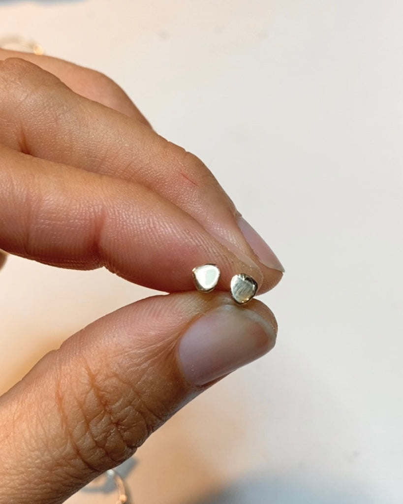 14k recycled gold studs