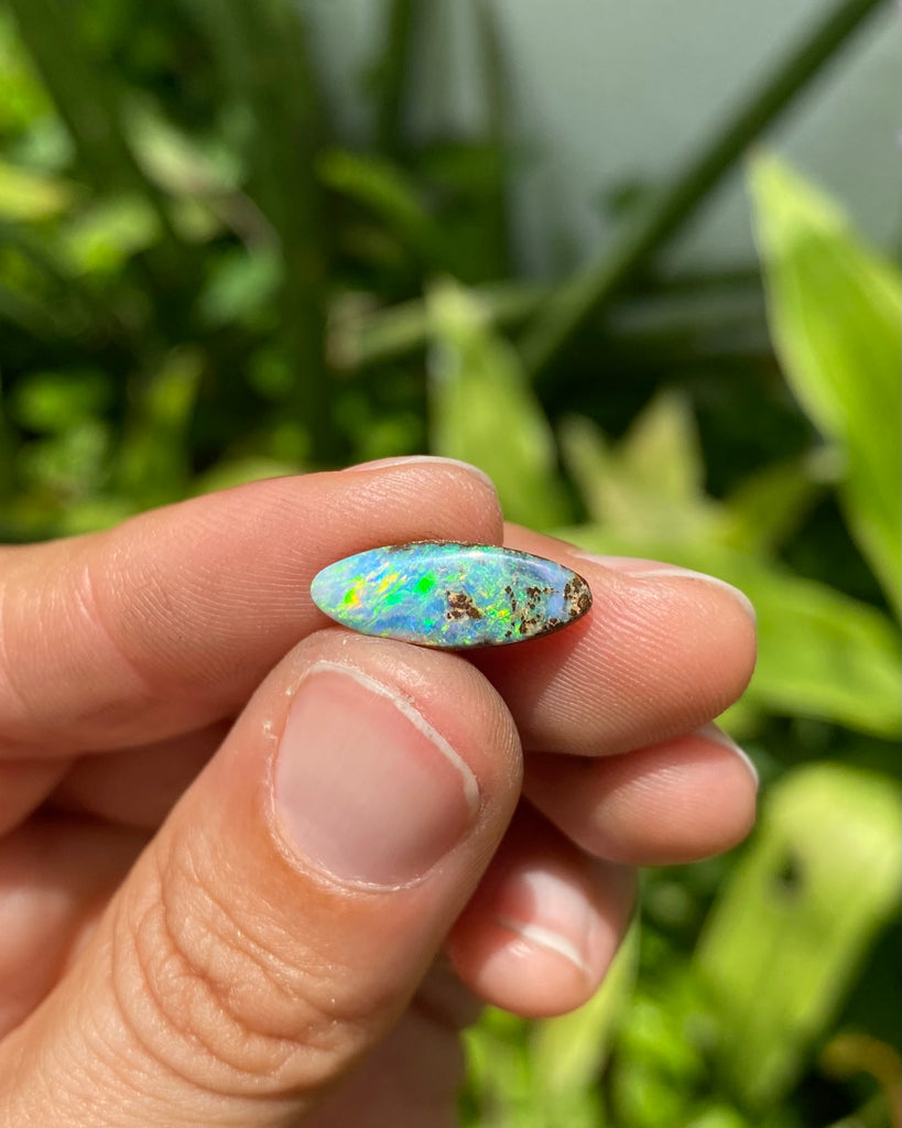 reserved - deposit for Australian boulder opal ring in 14k gold