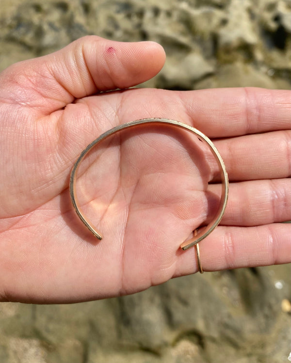 Flower & Spiral Cuff in Gold