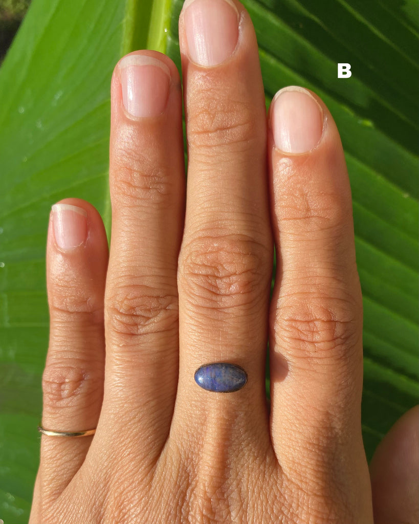 mixed metal Australian opal ring, made to order