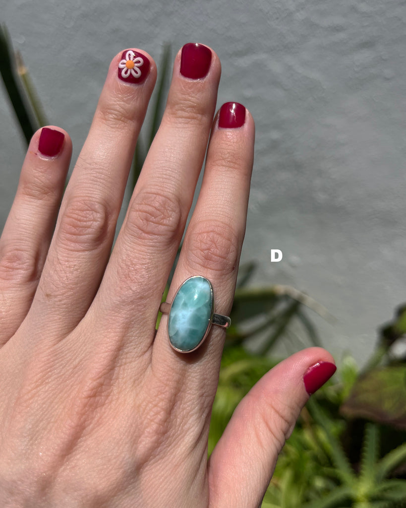 larimar statement rings in sterling silver