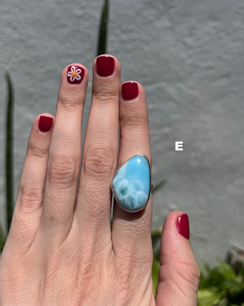 larimar statement rings in sterling silver