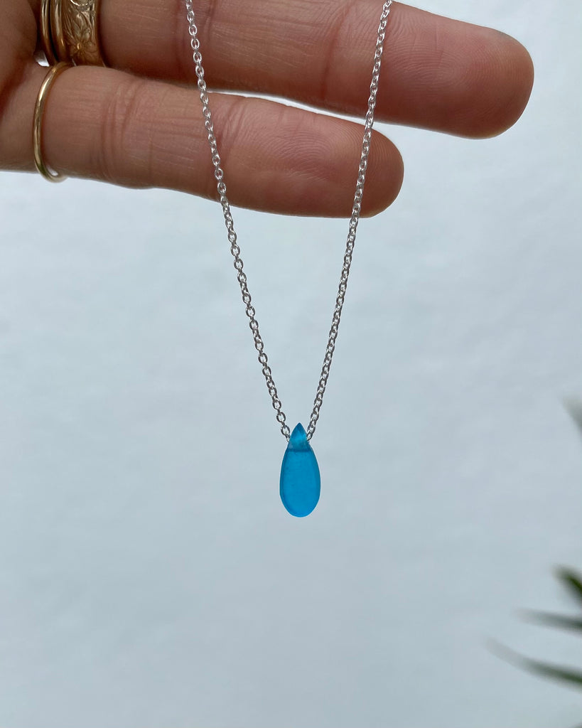 reserved for Kiana - ocean drop necklace in turquoise