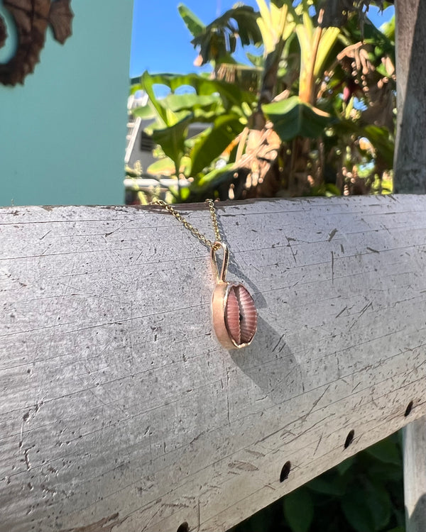 Trivia Shell Pendant in Gold