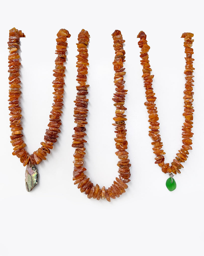 Raw Baltic Amber Chips Necklaces for Adults