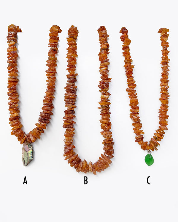 Raw Baltic Amber Chips Necklaces for Adults