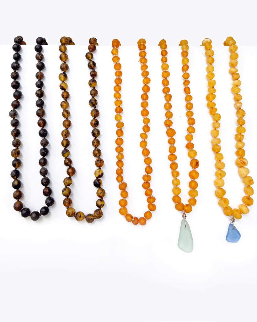 Raw Baltic Amber Beaded Necklaces for Adults