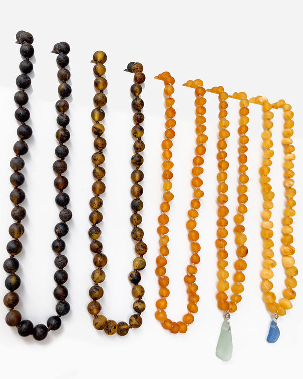 Raw Baltic Amber Beaded Necklaces for Adults