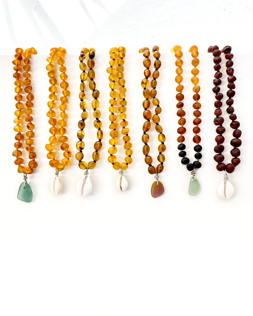 Raw Baltic Amber Teething Necklace for Babies