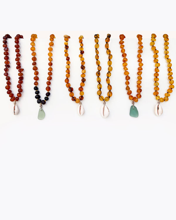 Raw Baltic Amber Teething Necklace for Babies
