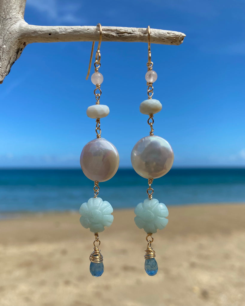 gemstone drop earrings #2