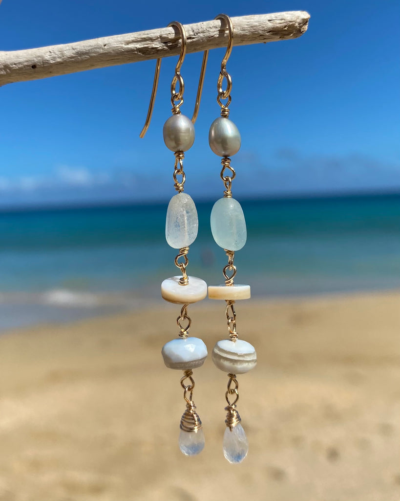 gemstone drop earrings #1
