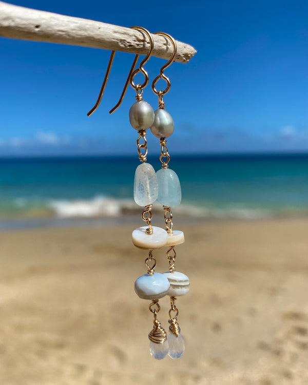 gemstone drop earrings #1