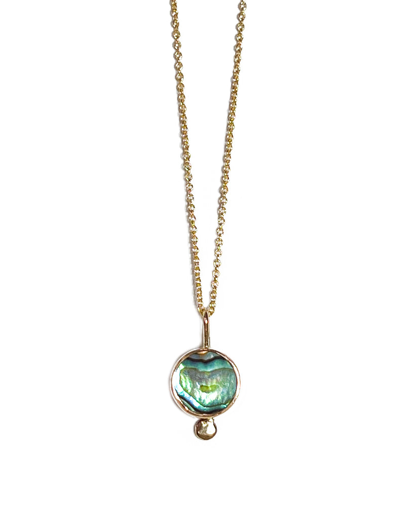 magic ocean abalone necklace in 14k gold filled, made to order