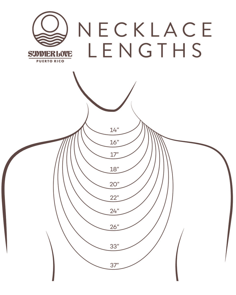 Necklace Size Guide | Mooi Jewellery