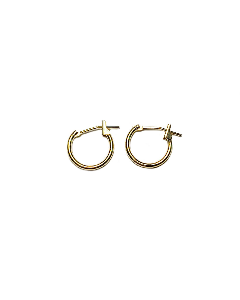 10k gold mini hoop earrings
