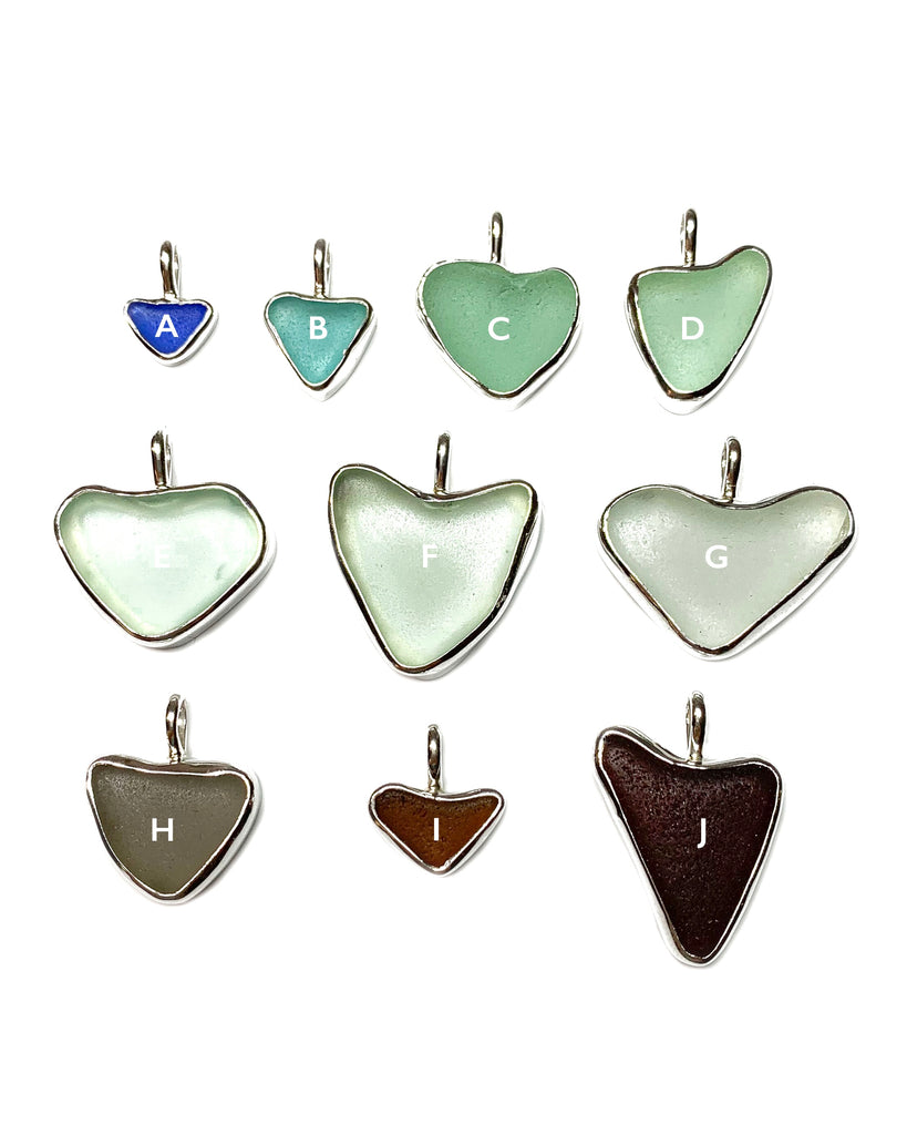 personalized heart-shaped sea glass necklaces