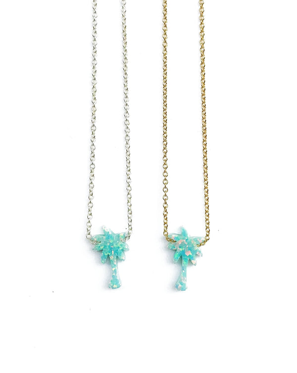 Opal Charm Necklaces on Silver or 14k Gold Fill