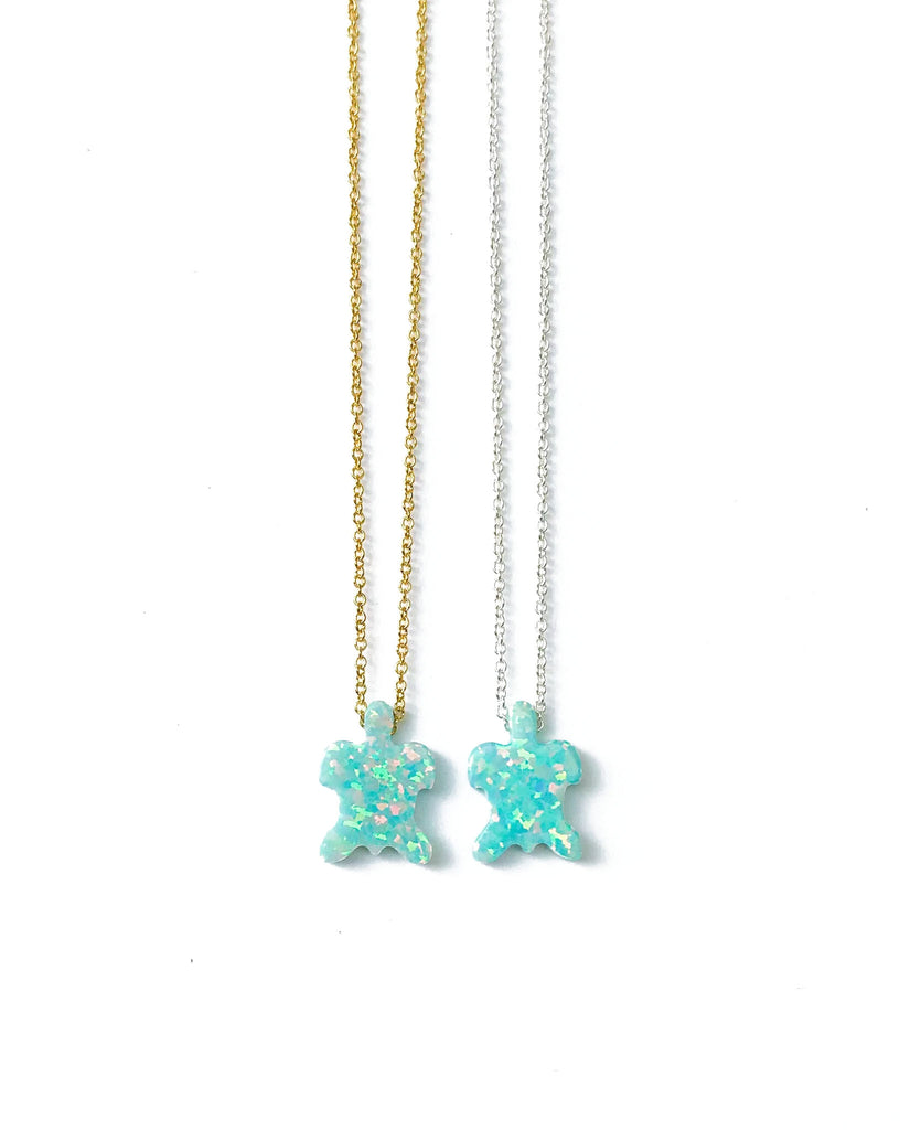 opal charm necklaces on silver or 14k gold fill