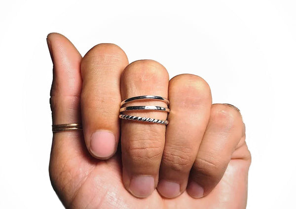 Stacking Rings in .925 Sterling Silver