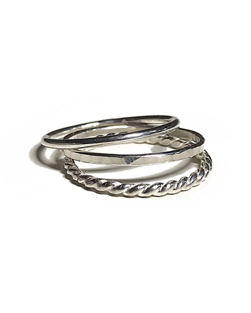 stacking rings in .925 sterling silver